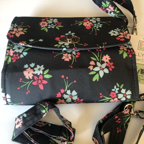 New Lilly Bit Diaper Bag Clutch Convertible Folding Shoulder Strap Changing Pad - Picture 4 of 12